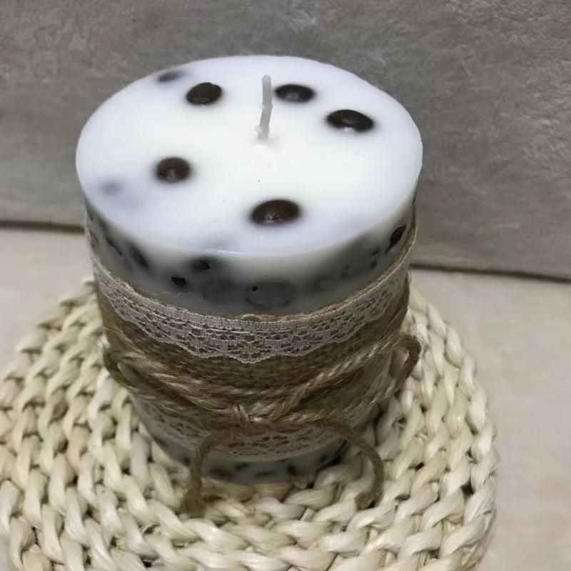 Creative Coffee Bean Scented Candles Home Decor Household Soy Wax Pillar Candles Wedding Candles Romantic Dinner Spa Candles