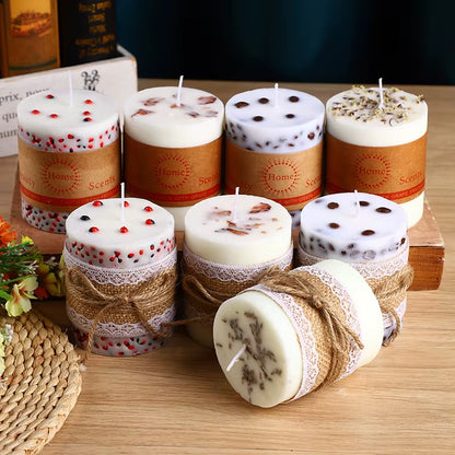Creative Coffee Bean Scented Candles Home Decor Household Soy Wax Pillar Candles Wedding Candles Romantic Dinner Spa Candles