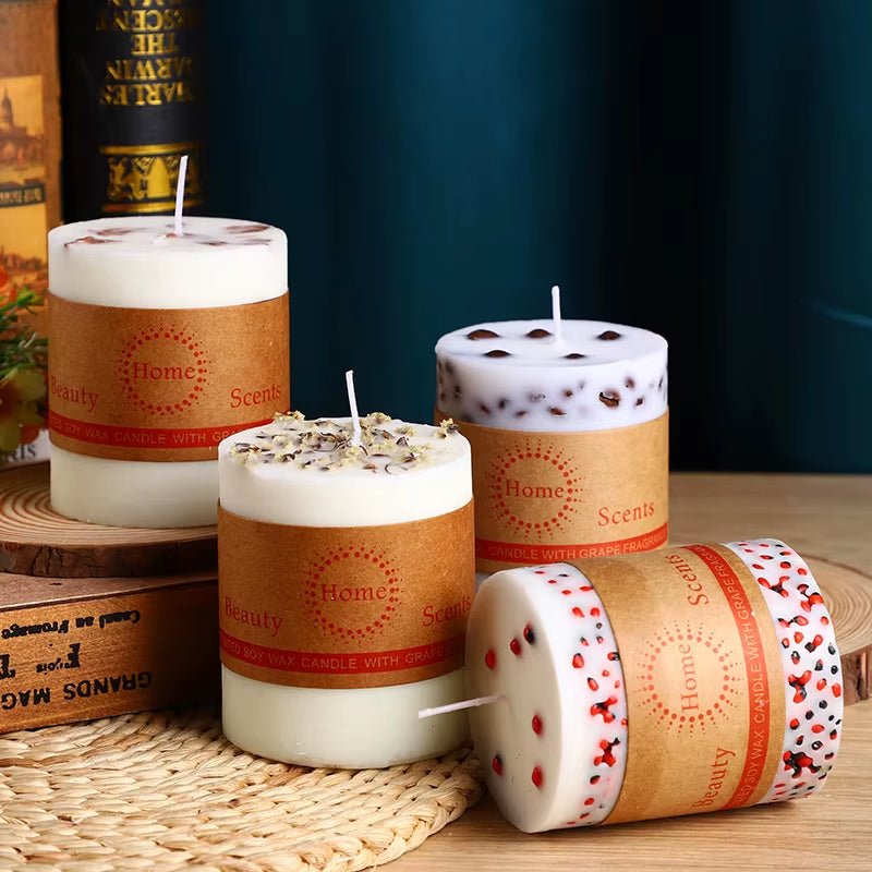 Creative Coffee Bean Scented Candles Home Decor Household Soy Wax Pillar Candles Wedding Candles Romantic Dinner Spa Candles